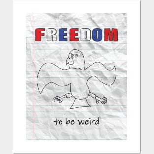 Funny Crumpled Paper Freedom Posters and Art